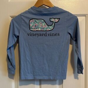 Vineyard Vines Kids Blue Whale Long Sleeve Tee